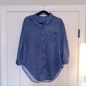 Women’s Casual Long Sleeve Striped Button Down